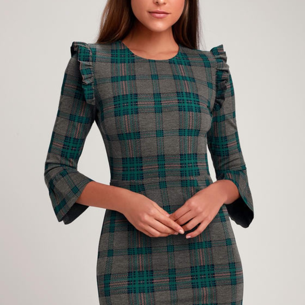 J.O.A. - Plaid Dress